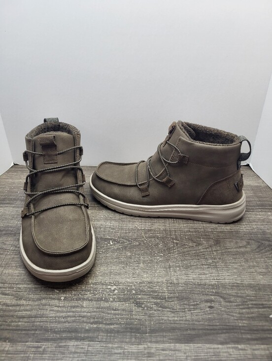 Hey Dude Shoes - Hey Dude Eloise Recycled Leather Coffee Brown Boots Women's Size 8